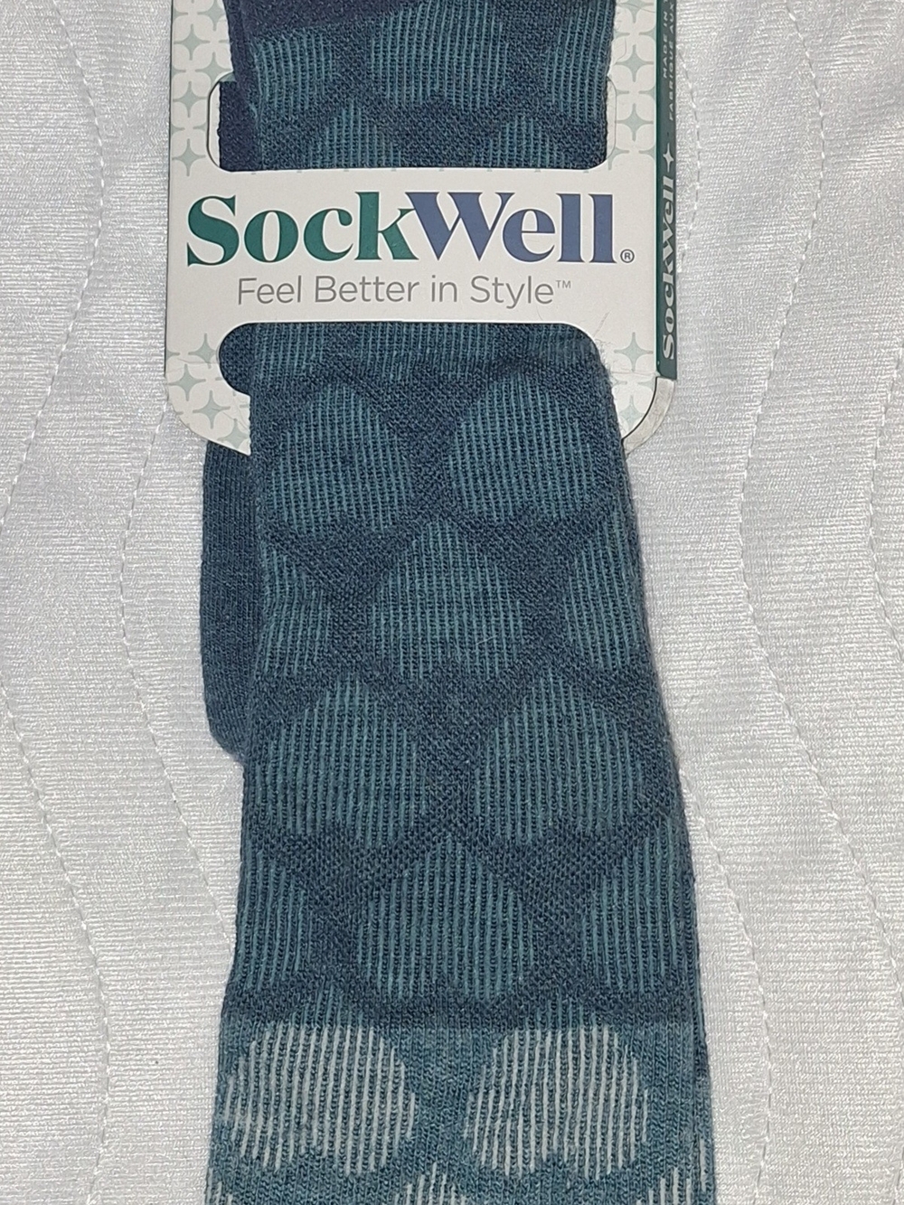 Sockwell Women's Compression Socks M/L (8-11) - Heart Throb Blue Ridge - NIP